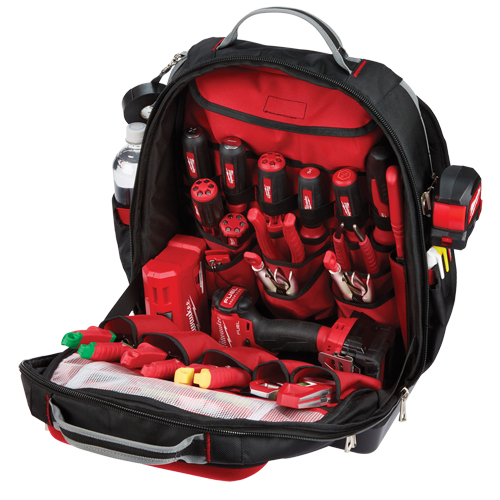 Ultimate Jobsite Backpack, 20" L x 17" W, Black, Ballistic Les Distributions ICE