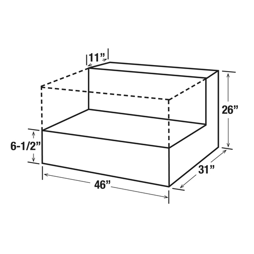 Steel Fuel Transfer Tank, Steel, 85 gal. Capacity, White Les Distributions ICE