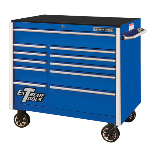 RX Series Rolling Tool Cabinet, 11 Drawers, 41-1/2" W x 25-1/2" D x 40-1/2" H, Blue Les Distributions ICE