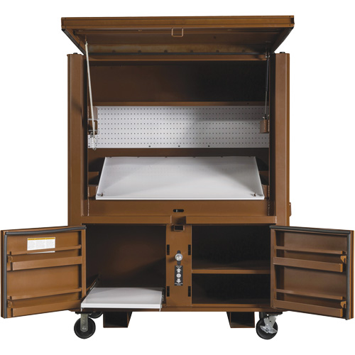 Field Office Jobsite Box, 33" W x 63" D x 80" H, Steel, Red Les Distributions ICE