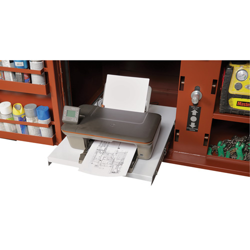 Field Office Jobsite Box, 33" W x 63" D x 80" H, Steel, Red Les Distributions ICE