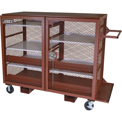 Armoire mobile en treillis, Acier, 49 pi³, Rouge Les Distributions ICE