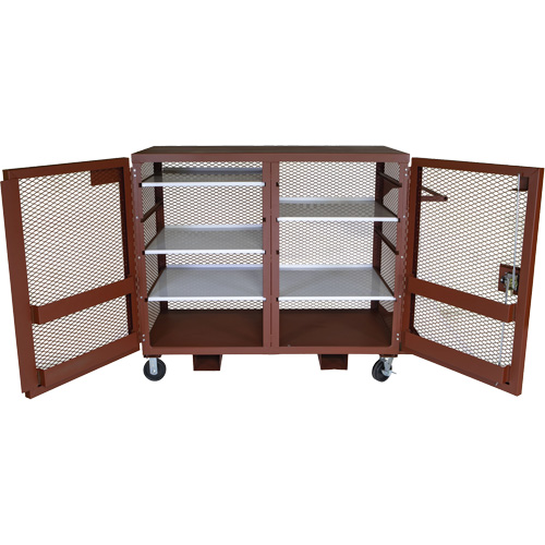 Armoire mobile en treillis, Acier, 49 pi³, Rouge Les Distributions ICE