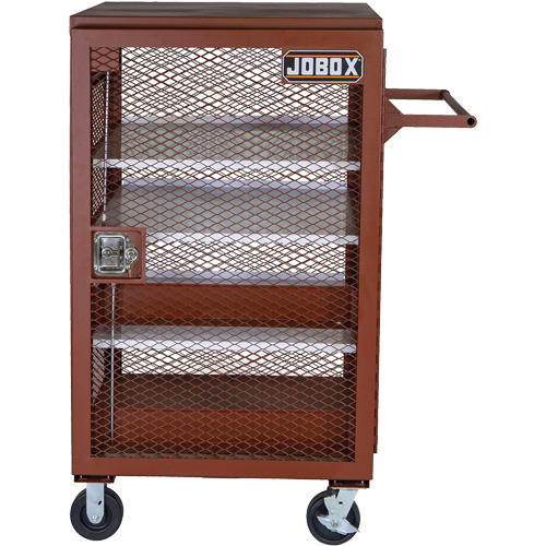 Mobile Mesh Cabinet, Steel, 22 Cubic Feet, Red Les Distributions ICE