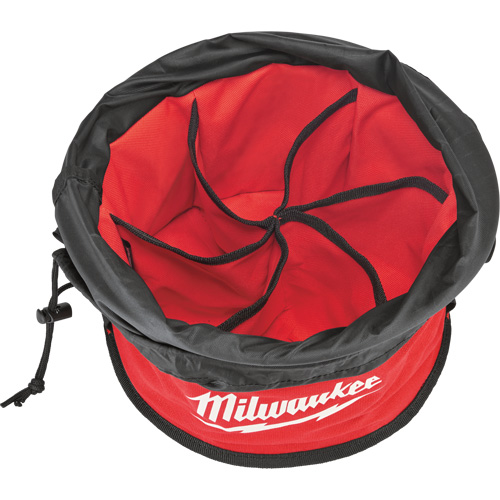 Sac range-tout style parachute, 11-4/5" lo x 11-4/5" la x 11" h, Nylon, Noir/Rouge Les Distributions ICE