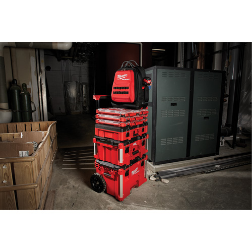 Packout Backpack, 15-3/4" L x 11-4/5" W, Black/Red, Ballistic Les Distributions ICE