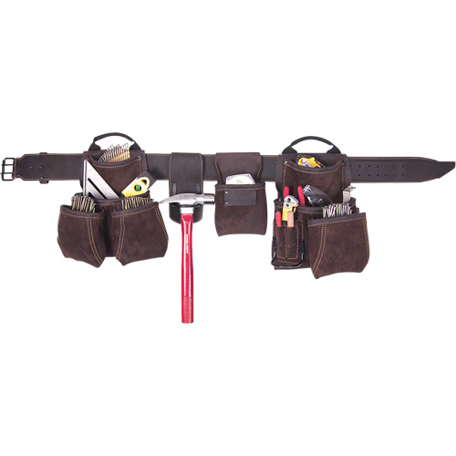 Deluxe Contractor's Tool Belt, Leather, Tan Les Distributions ICE