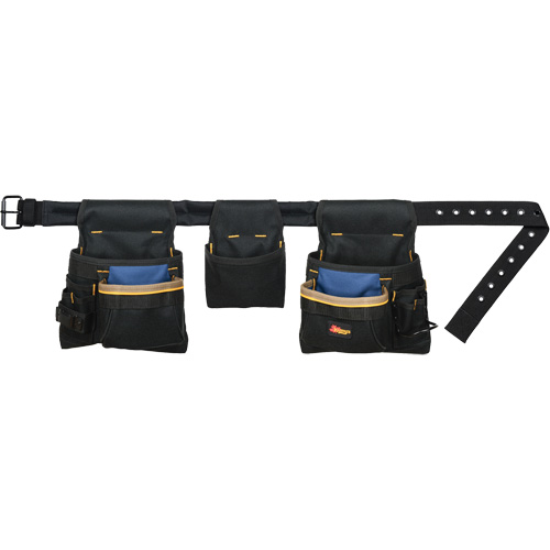 Deluxe Tool Belt Combo, Polyester, Black Les Distributions ICE