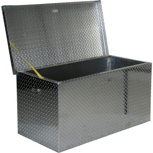 Boîte &agrave; outils portative en t&ocirc;le larm&eacute;e d'aluminium, 25-1/16" P x 49-1/4" la x 24" h, Argent Les Distributions ICE