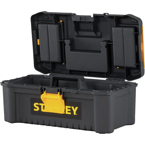 Coffre &agrave; outils avec plateau Essential, 12-1/2" la x 7-3/8" p x 5-1/8" h, Noir/Jaune Les Distributions ICE