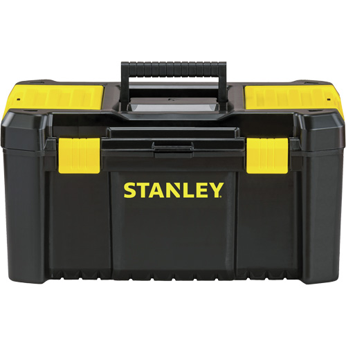 Coffre &agrave; outils avec plateau Essential, 19" la x 9-7/8" p x 9-3/4" h, Noir/Jaune Les Distributions ICE