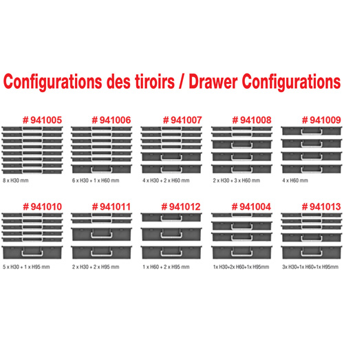 Coffre &agrave; outils mobile avec tiroirs, 4 tiroirs, 22-4/5" la x 15" p x 18" h, Noir Les Distributions ICE