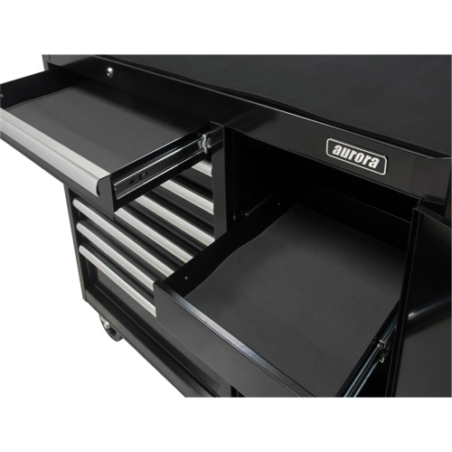 Industrial Tool Cart, 8 Drawers, 44-3/10" W x 21-1/10" D x 36-7/10" H, Black Les Distributions ICE