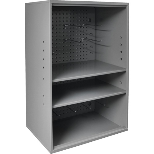 Armoire d'entreposage de produits abrasifs avec panneau perfor&eacute;, Acier, 19-7/8" x 14-1/4" x 32-3/4", Gris Les Distributions ICE