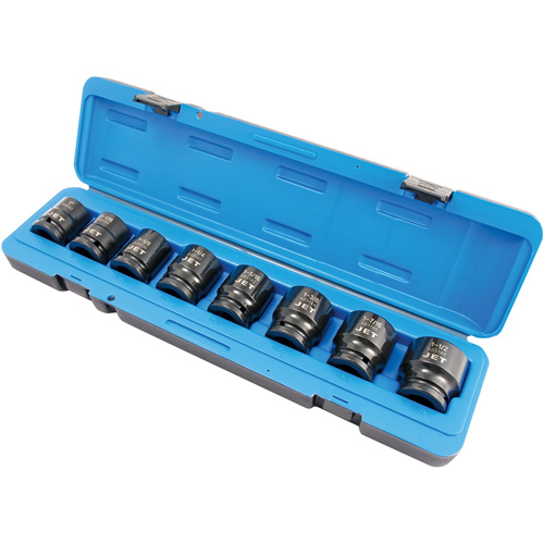 Jeu de douilles SAE PS834, 8 Mcx, Chocs, Prise de 3/4" Les Distributions ICE