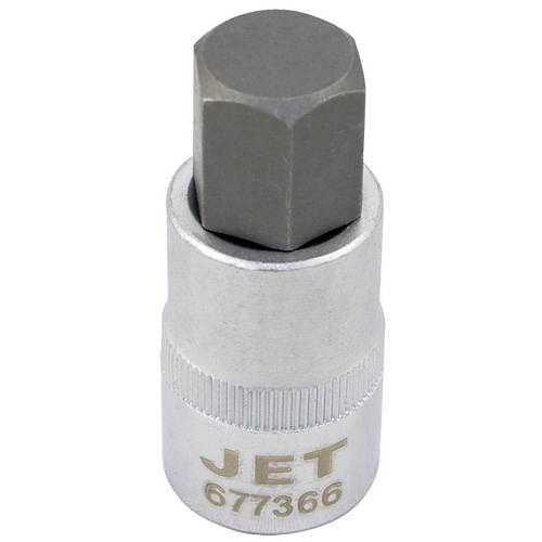 Bit Socket, Hex, 14 mm x 2" L, 1/2" Drive Les Distributions ICE
