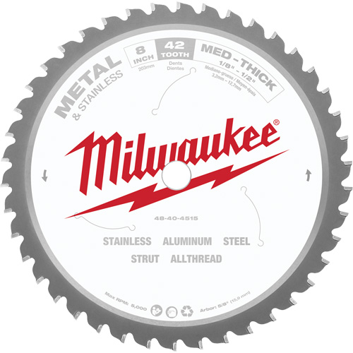 Endurance&reg; General Purpose Circular Saw Blade, 8", 42 Teeth, Metal Use Les Distributions ICE