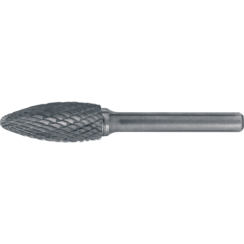 Fraises au carbure solide - Forme de flamme CLEVELAND, 5/16" dia., 1/4" Tige Les Distributions ICE