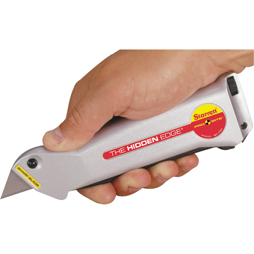 Hidden Edge&reg; Knife, 19 mm, Steel, Aluminum Handle Les Distributions ICE
