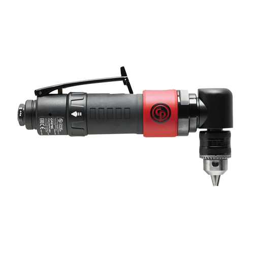 Perceuse pneumatique angulaire r&eacute;versible, mandrin 3/8", Entr&eacute;e d'air 1/4" NPT, Tr/min &agrave; vide 2000 Les Distributions ICE