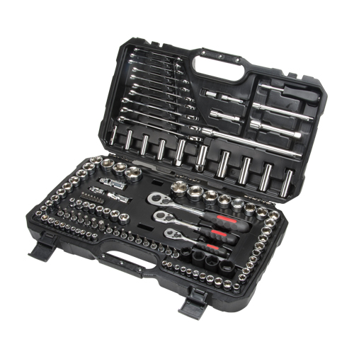 1/4", 3/8" & 1/2" Drive SAE/Metric Socket & Wrench Set, 120 Pcs, Deep Les Distributions ICE