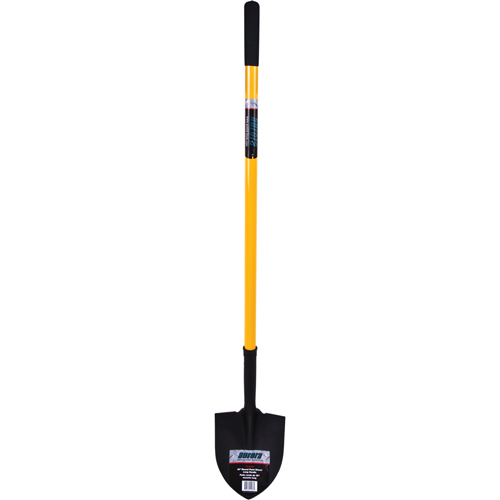 Round Point Shovel, Tempered Steel Blade, Fiberglass, Straight Handle Les Distributions ICE