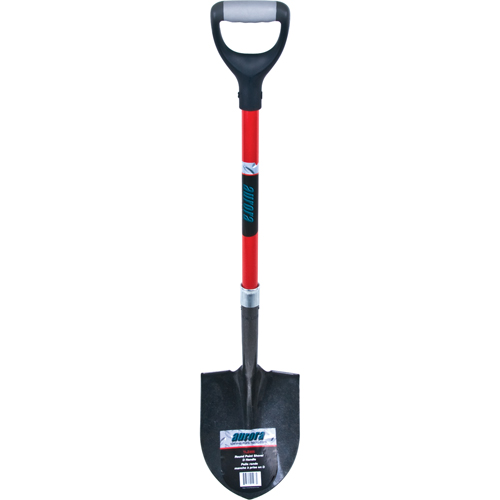 Heavy-Duty Round Point Shovel, Carbon Steel Blade, Fibreglass, D-Grip Handle Les Distributions ICE
