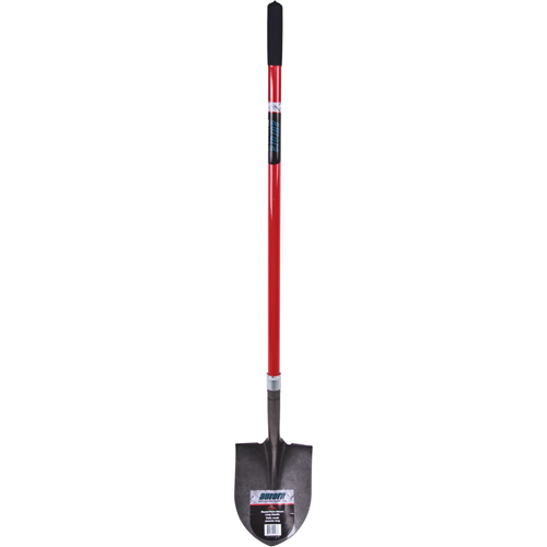 Heavy-Duty Round Point Shovel, Carbon Steel Blade, Fibreglass, Straight Handle Les Distributions ICE