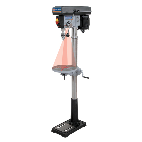 Perceuses &agrave; colonne de plancher avec laser, 13", Mandrin 5/8", 3600 tr/min Les Distributions ICE