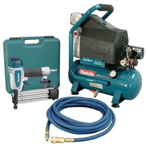 Trousses de compresseur d'air et Cloueuse Brad, &eacute;lectrique, 2,6 gal. (2,6 gal. US), 130 PSI, 120/1 V Les Distributions ICE
