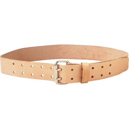 Double Tongue Belt, Leather, Beige Les Distributions ICE