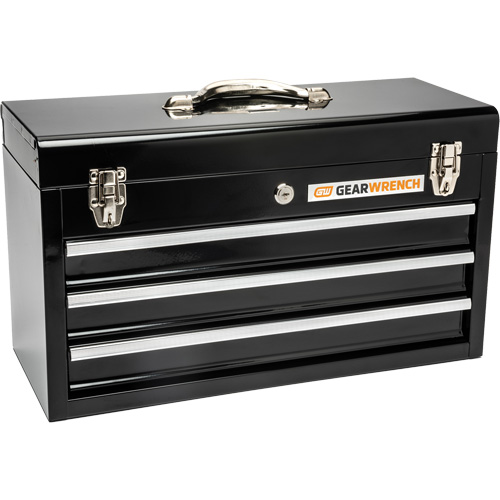 Boîte &agrave; outils portative, 20" la, 3 tiroirs, Noir Les Distributions ICE