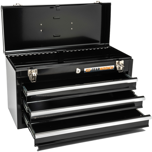Boîte &agrave; outils portative, 20" la, 3 tiroirs, Noir Les Distributions ICE