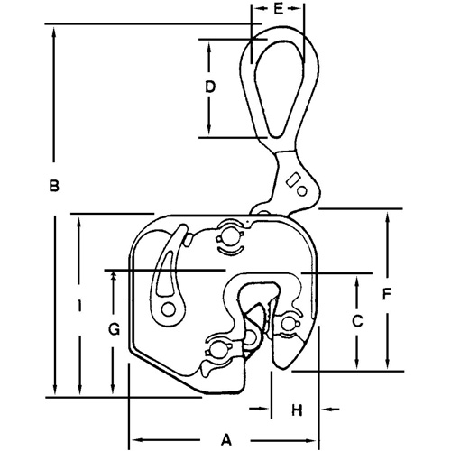 &eacute;lingue l&egrave;ve-t&ocirc;le GXL, 1000 lb (0,5 tonne), Ouverture de la m&acirc;choire de 1/16" - 5/8" Les Distributions ICE