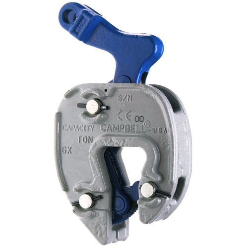 Serre-plaque GX avec attache de chaînette, 1000 lb (0,5 tonne), Ouverture de la m&acirc;choire de 1/16" - 5/16" Les Distributions ICE