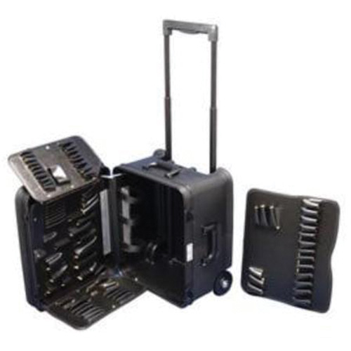 Trousse d'outils de service mobile sur 2 roues, 16-3/4" la x 13-1/2" p x 20" h, Noir Les Distributions ICE
