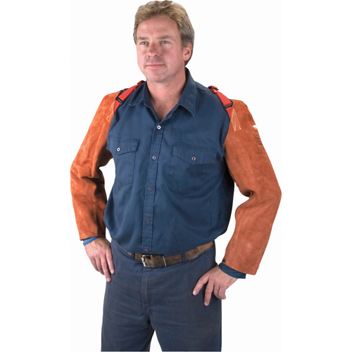 Leather Sleeves, 23" L, Lava Brown Les Distributions ICE