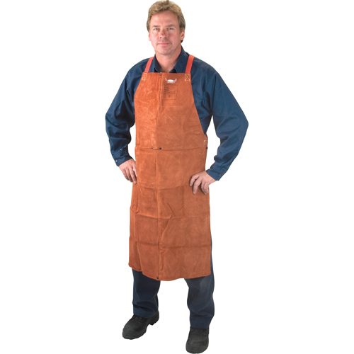 Tablier en cuir, Salopette, 36" lo, Lava Brown Les Distributions ICE