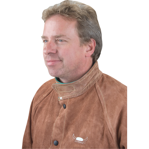 Welding Jacket, Leather, 4X-Large, Lava Brown Les Distributions ICE