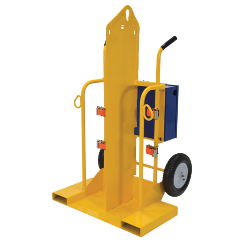 Welding Cylinder Torch Cart, Pneumatic Wheels, 24" W x 19-1/2" L Base, 500 lbs. Les Distributions ICE