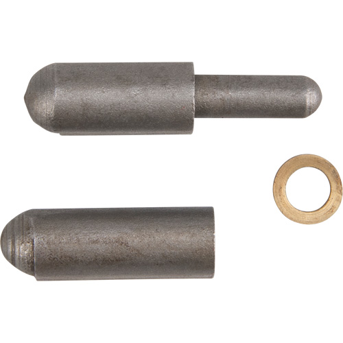 Weld-On Hinge, 0.315" Dia. x 1.575" L, Mild Steel w/Fixed Steel Pin Les Distributions ICE