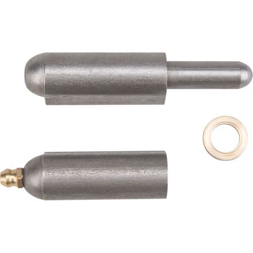 Weld-On Hinge, 0.63" Dia. x 3.937" L, Mild Steel w/Fixed Steel Pin Les Distributions ICE