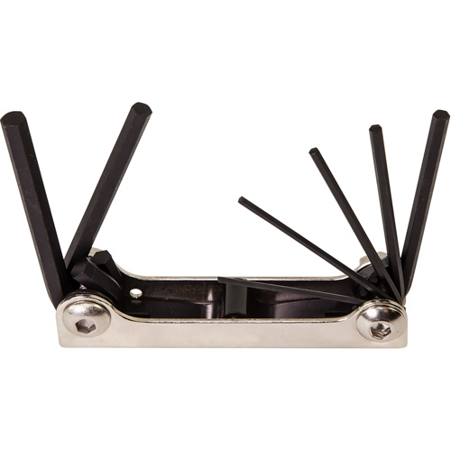 Folding Hex Key Set, 7 Pcs., Metric Les Distributions ICE