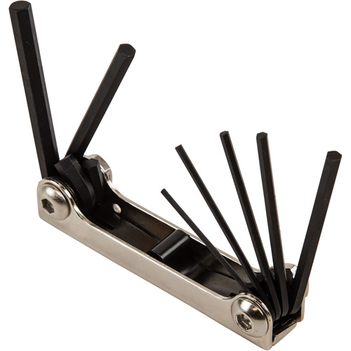 Folding Hex Key Set, 7 Pcs., Metric Les Distributions ICE
