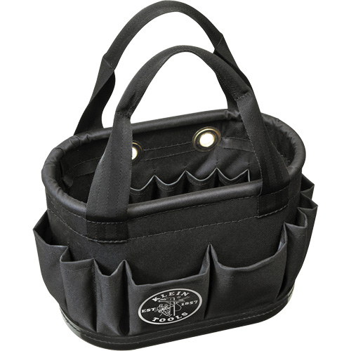 Seau a&eacute;rien &agrave; corps dur avec 29 poches, 14" lo x 10" h, Polyester, Noir Les Distributions ICE