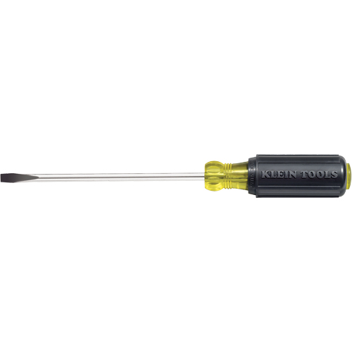 Tournevis d'&eacute;b&eacute;niste pointe plate, Tige de 1/4", Ronde, 10-11/32" lo, Prise en Coussin&eacute;e Les Distributions ICE