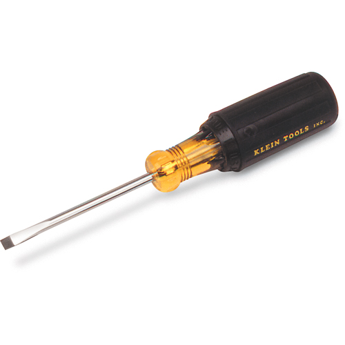 Slot Cabinet Tip Screwdriver, 3/16" Tip, Round, 7-3/4" L, Cushion Grip Handle Les Distributions ICE