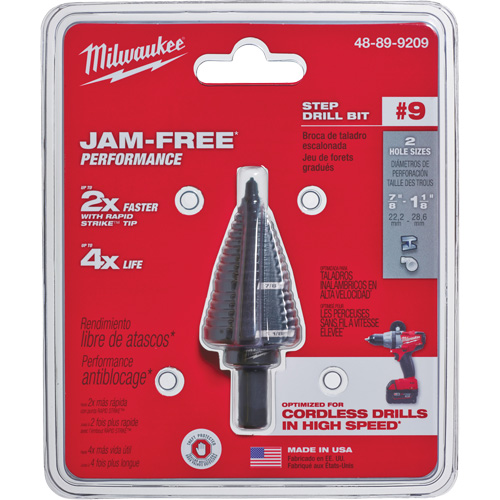 Foret &eacute;tag&eacute; no 9, 7/8" - 1-1/8", Acier rapide Les Distributions ICE