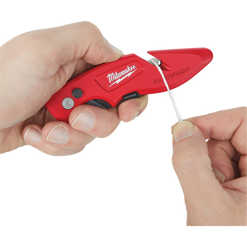 Couteau utilitaire rabattable Fastback, 2" lame, lame en Acier au carbone, poign&eacute;e en M&eacute;tal Les Distributions ICE