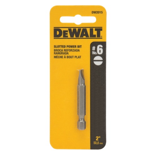 Embout de tournevis, Fente, Embout #6, Prise 1/4", Longueur 2" Les Distributions ICE